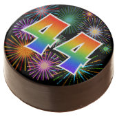Fun Fireworks, Rainbow Pattern "44" Event # Chocolate Covered Oreo (Angled)