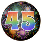 Fun Fireworks, Rainbow Pattern "45" Event # Chocolate Covered Oreo (Front)