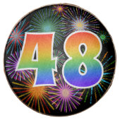 Fun Fireworks, Rainbow Pattern "48" Event # Chocolate Covered Oreo (Front)