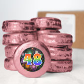 Fun Fireworks, Rainbow Pattern "48" Event # Dipped Oreo Cookie Favors (Dozen)