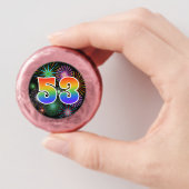Fun Fireworks, Rainbow Pattern "53" Event # Dipped Oreo Cookie Favors (In Hand)
