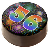Fun Fireworks, Rainbow Pattern "56" Event # Chocolate Covered Oreo (Angled)