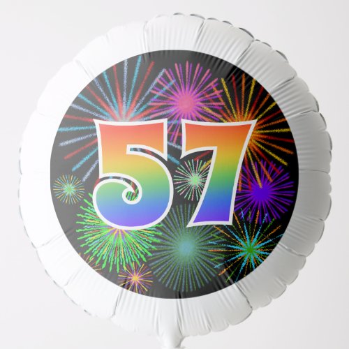 Fun Fireworks  Rainbow Pattern 57 Event  Balloon