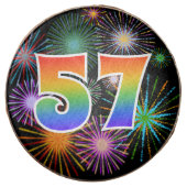 Fun Fireworks, Rainbow Pattern "57" Event # Chocolate Covered Oreo (Front)