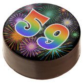 Fun Fireworks, Rainbow Pattern "59" Event # Chocolate Covered Oreo (Angled)