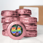 Fun Fireworks, Rainbow Pattern "64" Event # Dipped Oreo Cookie Favors (Dozen)