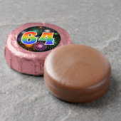 Fun Fireworks, Rainbow Pattern "64" Event # Dipped Oreo Cookie Favors (Unwrapped)