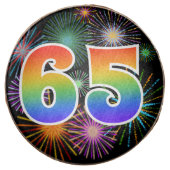 Fun Fireworks, Rainbow Pattern "65" Event # Chocolate Covered Oreo (Front)