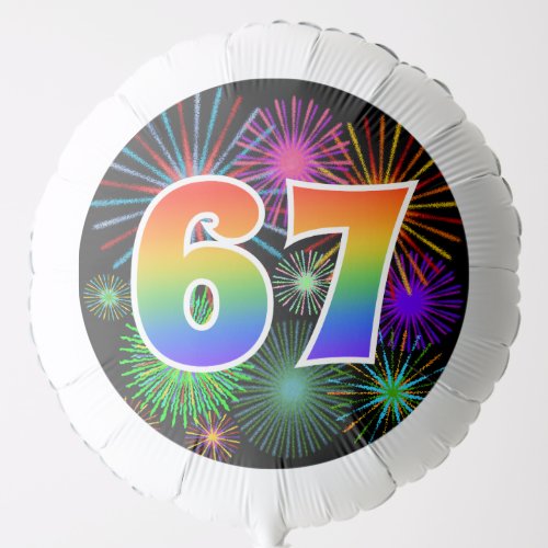 Fun Fireworks  Rainbow Pattern 67 Event  Balloon