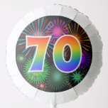[ Thumbnail: Fun Fireworks + Rainbow Pattern "70" Event # Balloon ]