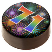 Fun Fireworks, Rainbow Pattern "71" Event # Chocolate Covered Oreo (Angled)