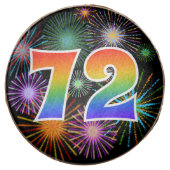 Fun Fireworks, Rainbow Pattern "72" Event # Chocolate Covered Oreo (Front)