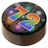 Fun Fireworks, Rainbow Pattern "72" Event # Chocolate Covered Oreo (Angled)