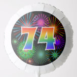[ Thumbnail: Fun Fireworks + Rainbow Pattern "74" Event # Balloon ]