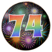 Fun Fireworks, Rainbow Pattern "74" Event # Chocolate Covered Oreo (Front)