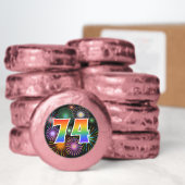 Fun Fireworks, Rainbow Pattern "74" Event # Dipped Oreo Cookie Favors (Dozen)