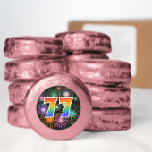 Fun Fireworks, Rainbow Pattern "77" Event # Dipped Oreo Cookie Favors (Dozen)