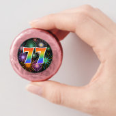Fun Fireworks, Rainbow Pattern "77" Event # Dipped Oreo Cookie Favors (In Hand)