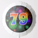[ Thumbnail: Fun Fireworks + Rainbow Pattern "79" Event # Balloon ]