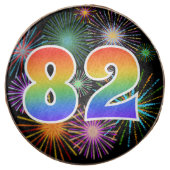 Fun Fireworks, Rainbow Pattern "82" Event # Chocolate Covered Oreo (Front)