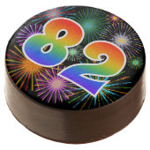 Fun Fireworks, Rainbow Pattern "82" Event # Chocolate Covered Oreo (Angled)