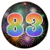 Fun Fireworks, Rainbow Pattern "83" Event # Chocolate Covered Oreo (Front)