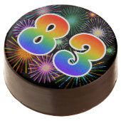 Fun Fireworks, Rainbow Pattern "83" Event # Chocolate Covered Oreo (Angled)