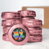 Fun Fireworks, Rainbow Pattern "87" Event # Dipped Oreo Cookie Favors (Dozen)