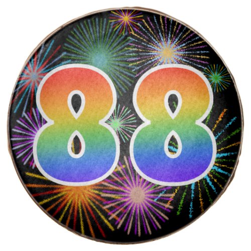 Fun Fireworks Rainbow Pattern 88 Event  Chocolate Covered Oreo