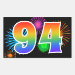 [ Thumbnail: Fun Fireworks + Rainbow Pattern "94" Event Number Sticker ]