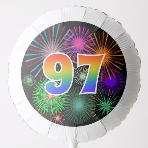 Fun Fireworks  Rainbow Pattern 97 Event  Balloon