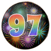 Fun Fireworks, Rainbow Pattern "97" Event # Chocolate Covered Oreo (Front)