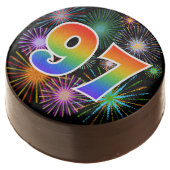 Fun Fireworks, Rainbow Pattern "97" Event # Chocolate Covered Oreo (Angled)