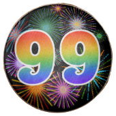 Fun Fireworks, Rainbow Pattern "99" Event # Chocolate Covered Oreo (Front)