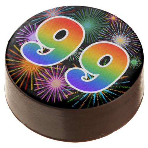 Fun Fireworks Rainbow Pattern 99 Event  Chocolate Covered Oreo