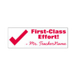 [ Thumbnail: Fun "First-Class Effort!" Tutor Rubber Stamp ]