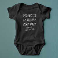 Fun First Father's Day Gift from Kids Humor Black