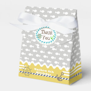 Fun Fishes Grey Favor Box