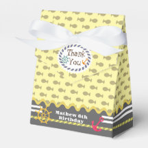Fun Fishes Yellow Favor Box