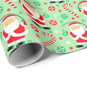 Fun Fishing Christmas Holiday Wrapping Paper
