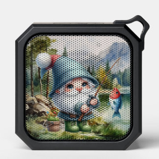 Fun fishing lovers gnome bluetooth speaker