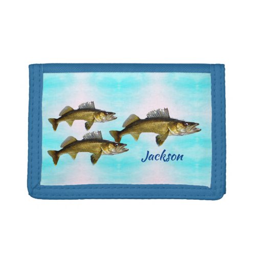 Fun Fishing Money with Walleyes    Trifold Wallet