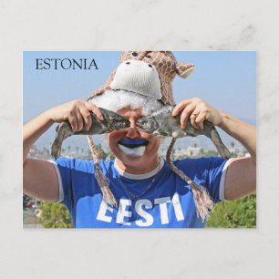 Fun Fishy/Goofy Face Estonia Postcard! Postcard