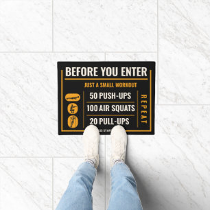 Fun fitness challenge for visitors, Workout Doormat