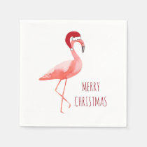 Fun Flamingo Christmas napkins