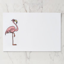 Fun flamingo paper pad