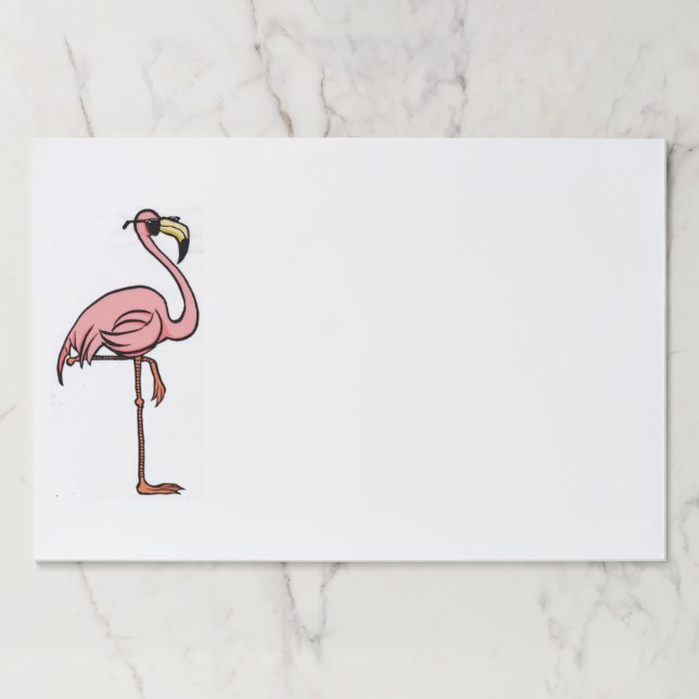 Fun flamingo paper pad (Front)