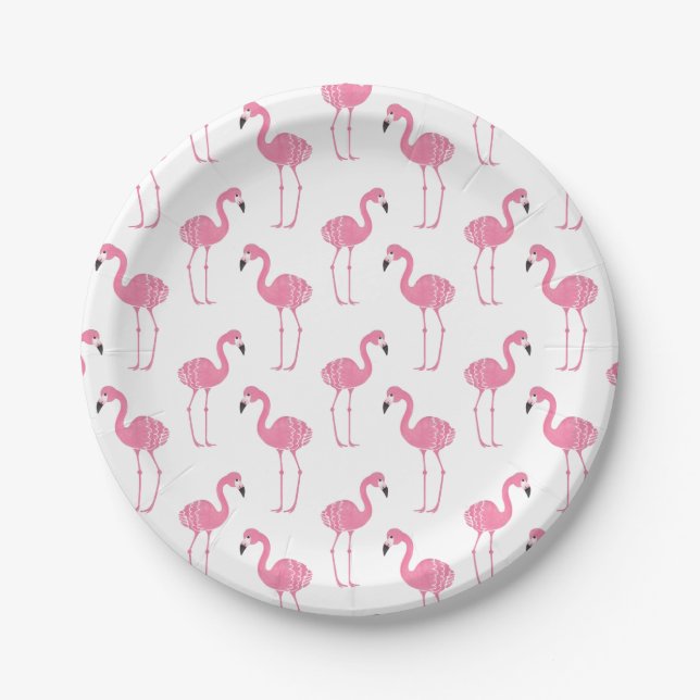 Fun Flamingo Paper Plates (Front)