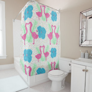 Fun Flamingo Shower Curtain