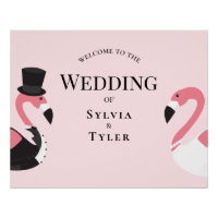 Fun Flamingo Wedding Welcome